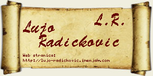 Lujo Radičković vizit kartica